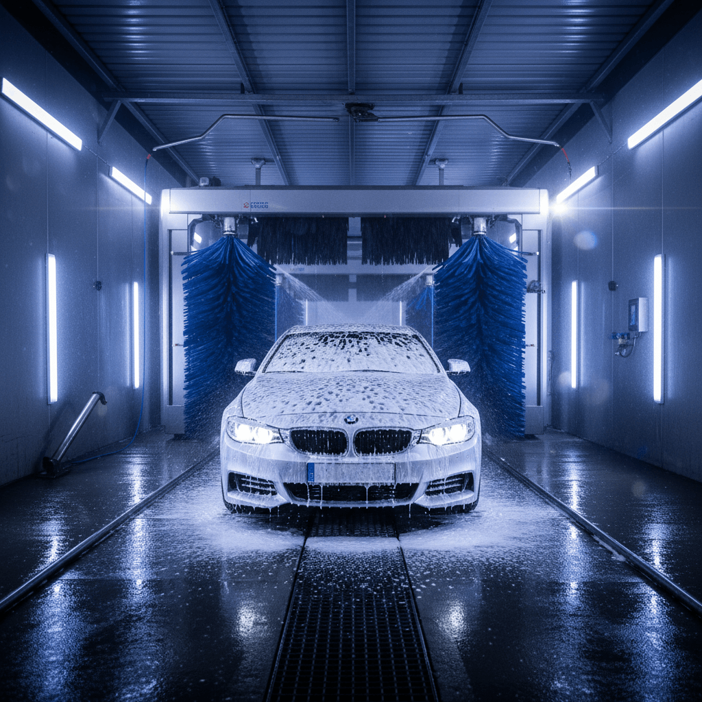 Modernes Autowaschtunnel